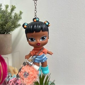 Bratz “SASHA”Keychain with Orange and Blue Outfit
